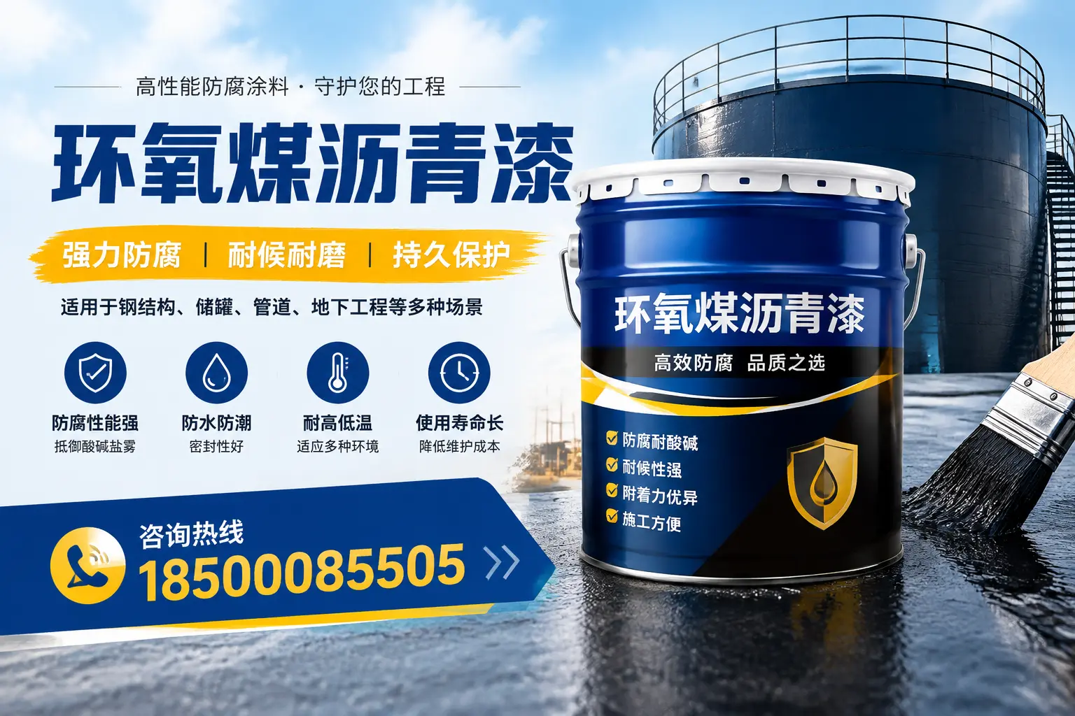 环氧煤沥青漆在工业中的应用,巴彦淖尔企业的选择